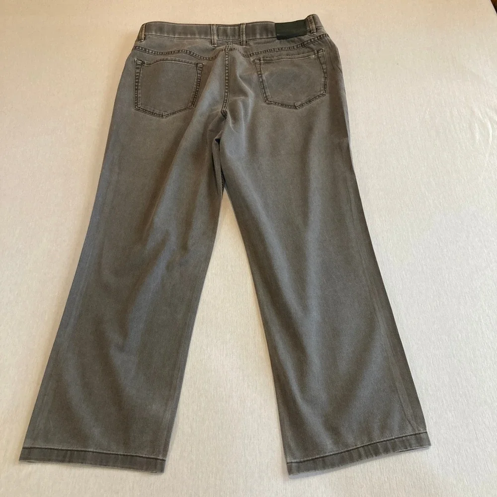 HILTL Mens 35x28 Grey Straight Leg Trousers Pants Grey Wash Made in‎ Macedonia